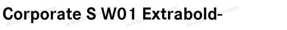 Corporate S W01 Extrabold字体转换